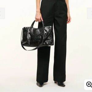 Staud Maude crinkle leather tote,suede interior, used once. Not on sale on line